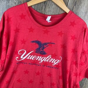 Yuengling Beer Team RWB Eagle Stars Graphic T-Shirt Red America Adult Size 3XL